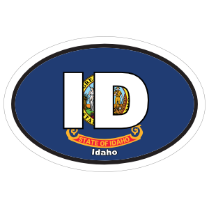 Idaho Id State Flag Oval Magnet