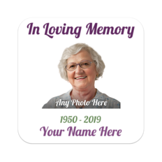 Custom In Loving Memory Rounded Rectangle Stickers
