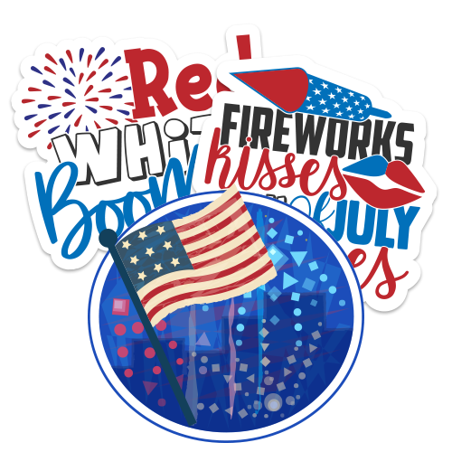 Fourth Of July Stickers and Decals