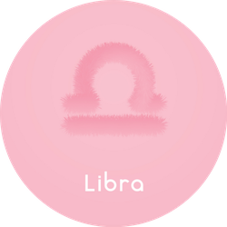 Libra Pink Power Color Zodiac Sticker