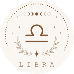 Libra Zodiac Astrological Icon Sticker