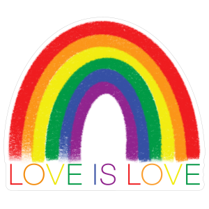 Love Is Love Rainbow Sticker