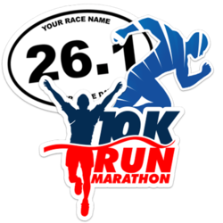 Marathon Running Stickers