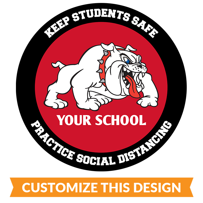 School Mascot Social Distancing Floor Sticker