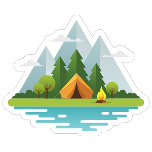 Moutain Camping Sticker