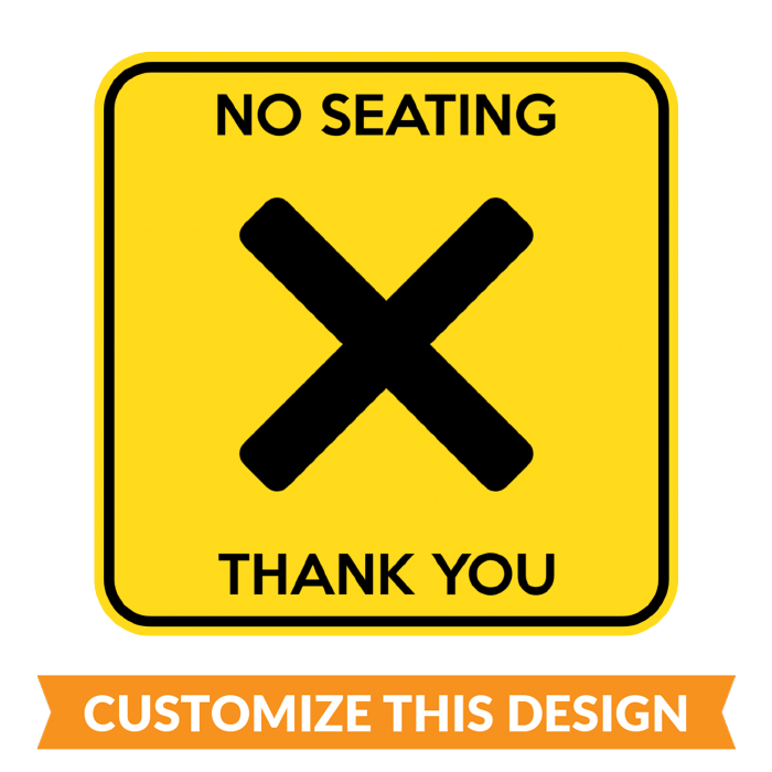 Customizable "No Seating" Table Sticker