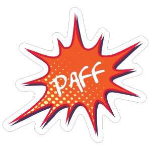 Paff Comic Sticker