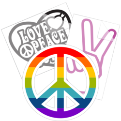 Peace Sign Stickers and Decals