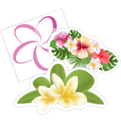 Plumeria Flower Stickers