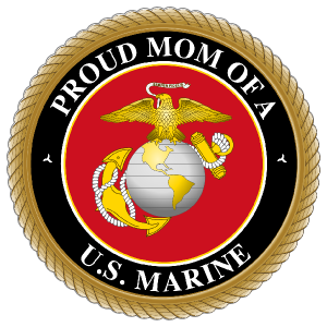 Proud US Marine Mom Sticker