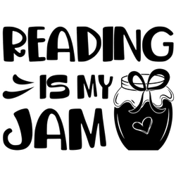 Reading Is My Jam Book Lettering Sticker