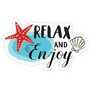 Relax and Enjoy Summer Time Sticker