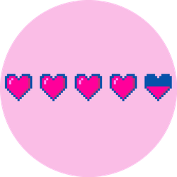 Row Of Pixel Hearts Sticker