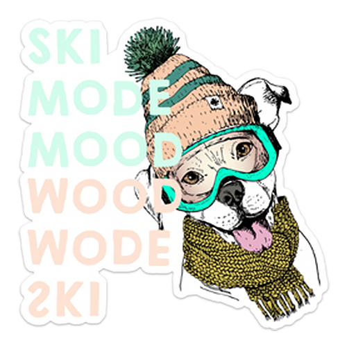 Ski Mood Dog Stickers