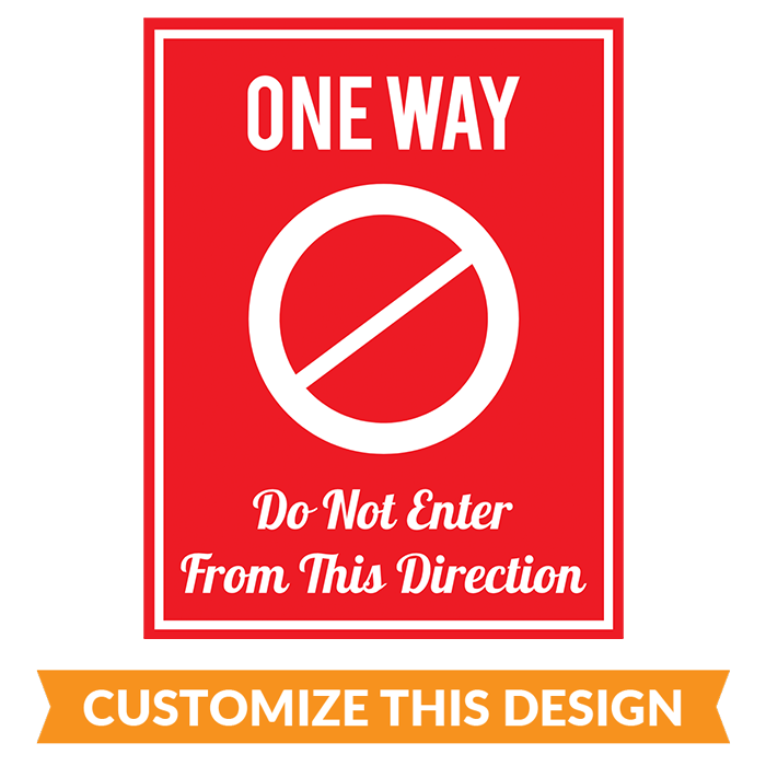 Customizable "One Way - Exit" Floor Stickers