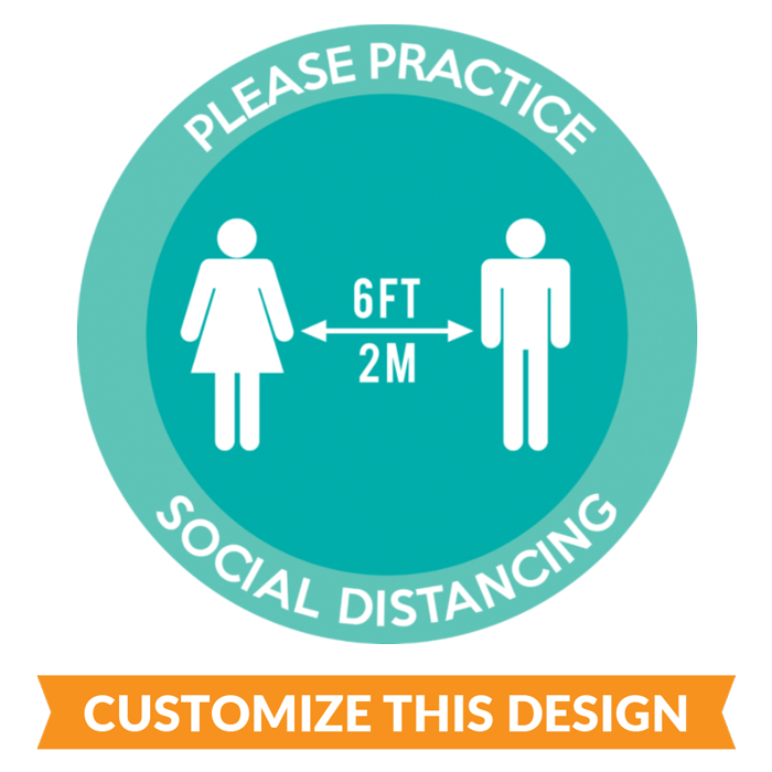 Custom Practice Social Distancing Floor Stickers