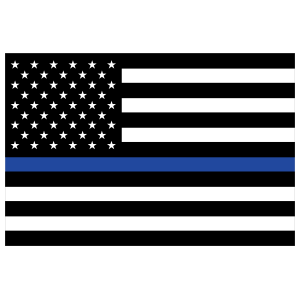 The Thin Blue Line Us Flag Magnet
