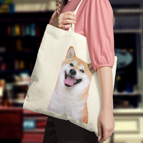 Tote Bag with Dog Custom Print