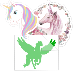 Unicorn and Pegasus Stickers