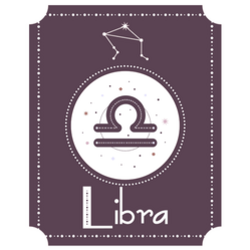 Zodiac Libra Constellation Tag Sticker