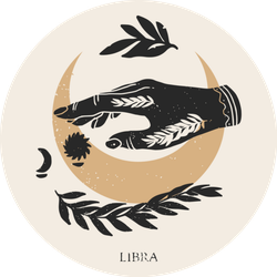 Zodiac Sign Libra Boho Hand Sticker