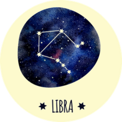 Zodiac Sign Libra In The Stars Watercolor Sticker